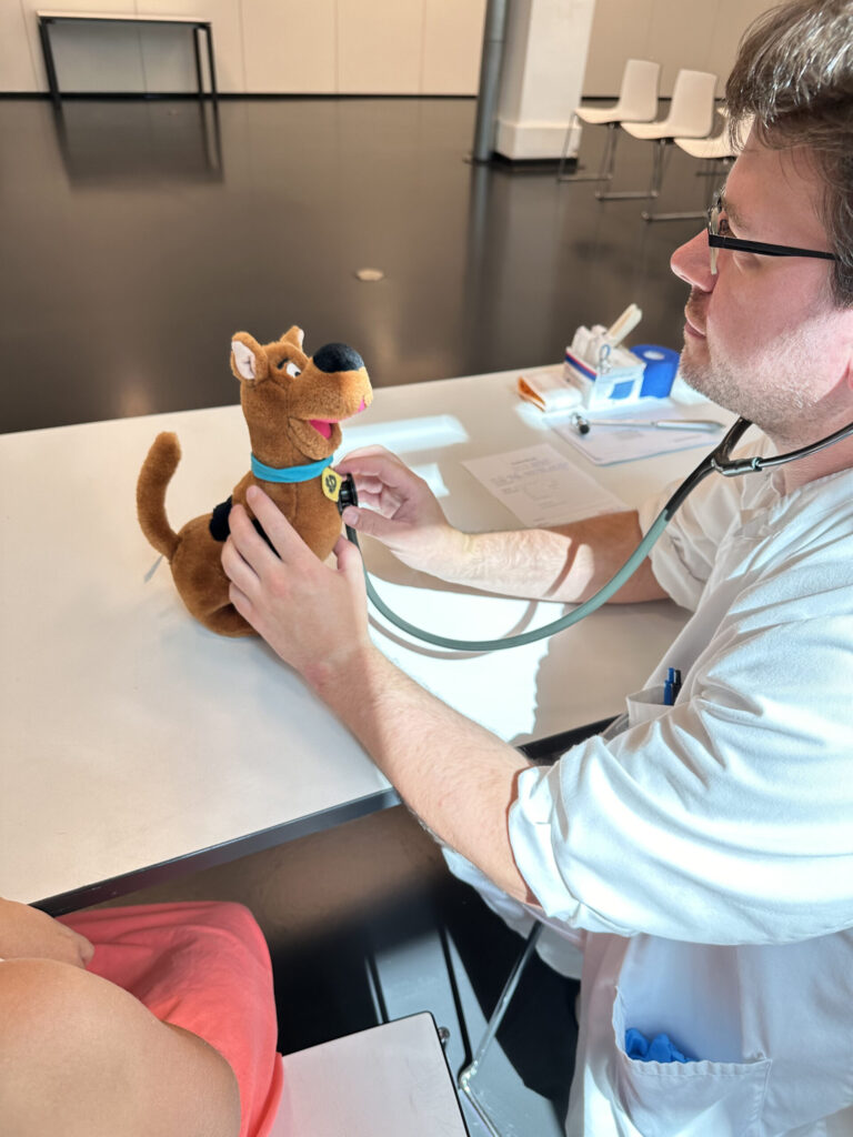 In der „Teddy-Klinik“ werden kranke Stofftiere fachmännisch untersucht (Foto: Städtisches Krankenhaus Pirmasens)