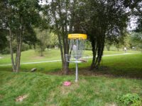 Fangkorb auf dem DiscGolf-Parcours im Strecktalpark Pirmasens (Foto: Dynamikum Science Center)