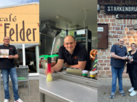 Der dreifache Manuel Heinsdorf: Eiscafé Felder, Plub-Kiosk und Starkenbrunnen. Collage: Igel