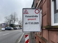 Ab 17.3. geht in der Kaiserstraße wegen Kanalarbeiten nichts mehr. Foto: Müller