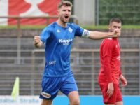 "Mir sinn die Klub", schreit FKP-Kapitän Yannick Gries wohl heraus. Hier beim 6:0-Erfolg vor drei Wochen im Heimspiel gegen Wormatia Worms. Foto: privat